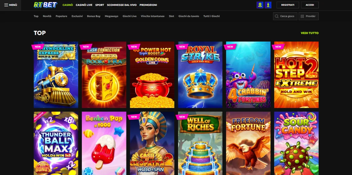RTbet Giochi